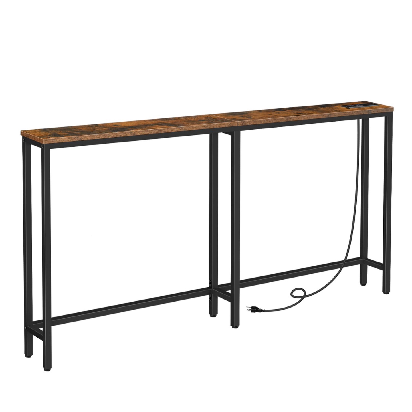New HOOBRO 160 cm Skinny Console Table with Charging Station