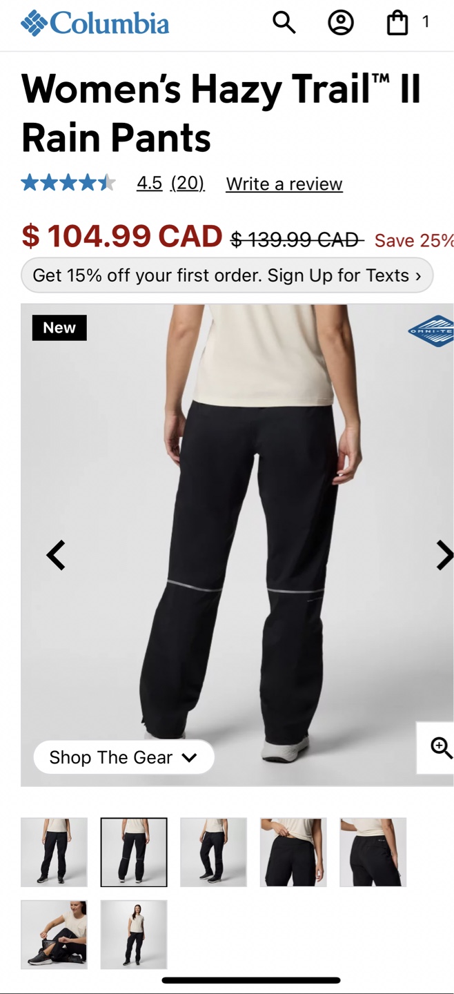Columbia Women's Hazy Trail™ II Rain Pants