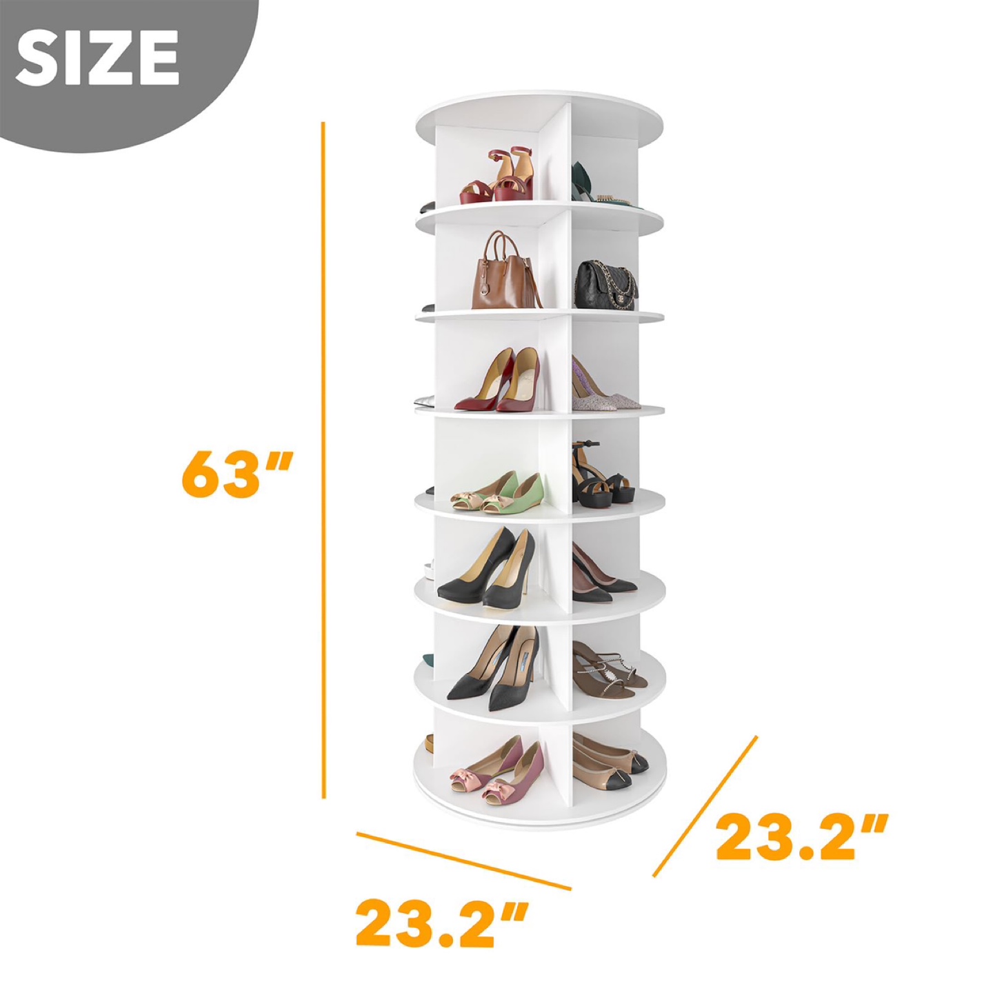 New SpaceAid 7 Tier Rotating Shoe Rack Tower - photo 4