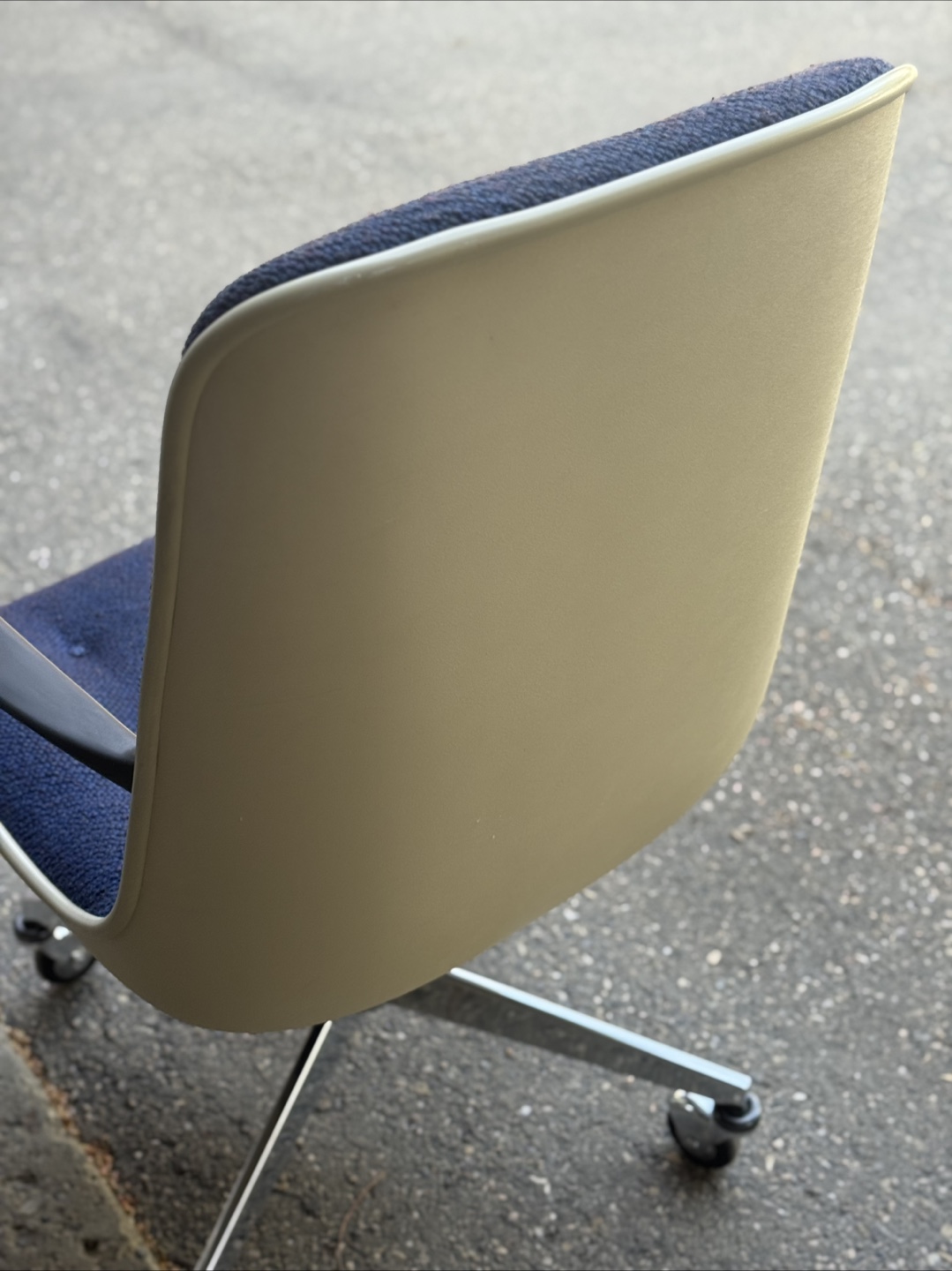 Vintage Herman Miller Office Chair with Blue Upholstery - photo 2