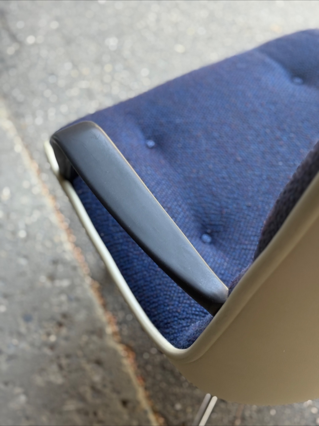 Vintage Herman Miller Office Chair with Blue Upholstery - photo 3