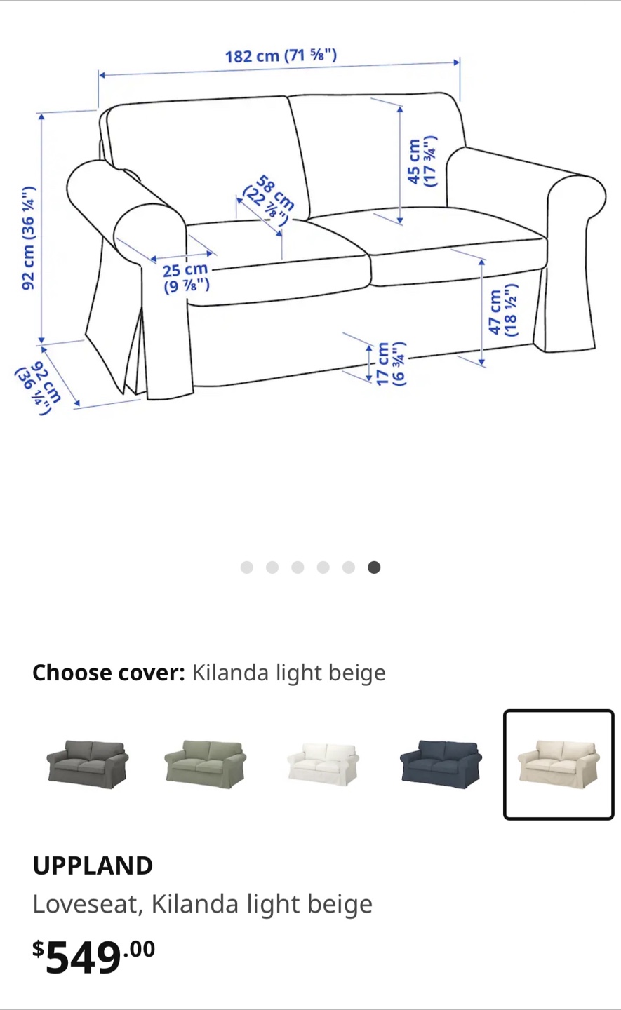 Sofa IKEA UPP LAND Loveseat - Kilanda Light Beige - photo 2