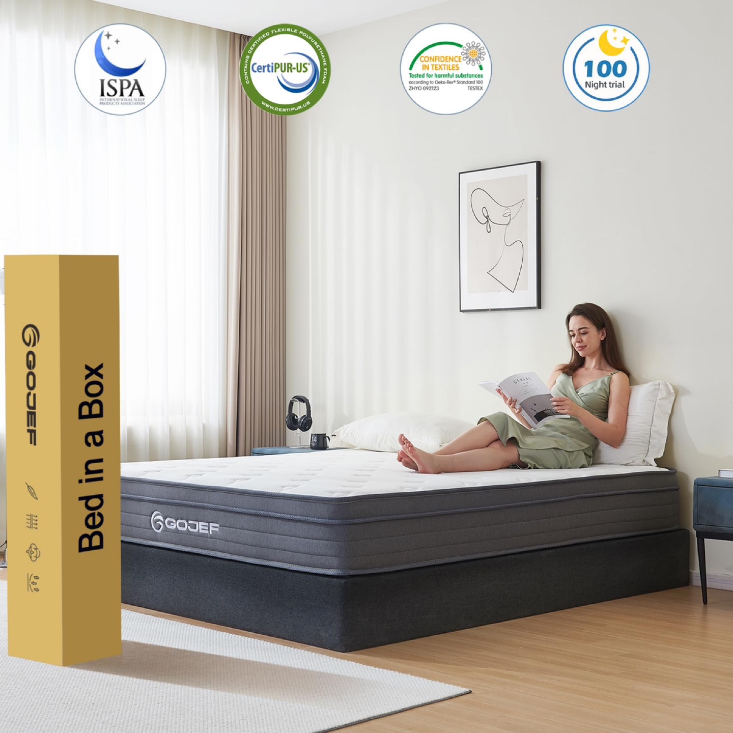 New Queen Mattress, 10 Inch Queen Size Hybrid - photo 5