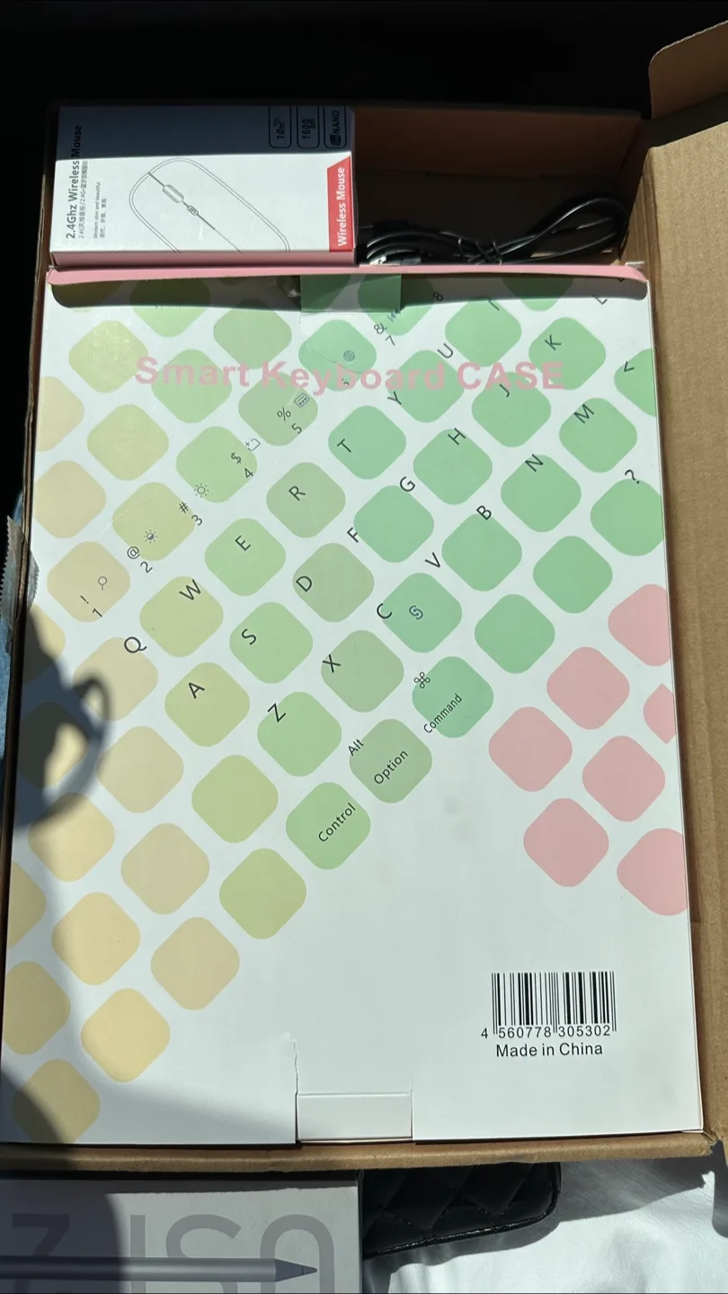 New! iPad Pro 12.9 smart Keyboard Case & Wireless Mouse image indicator(2)