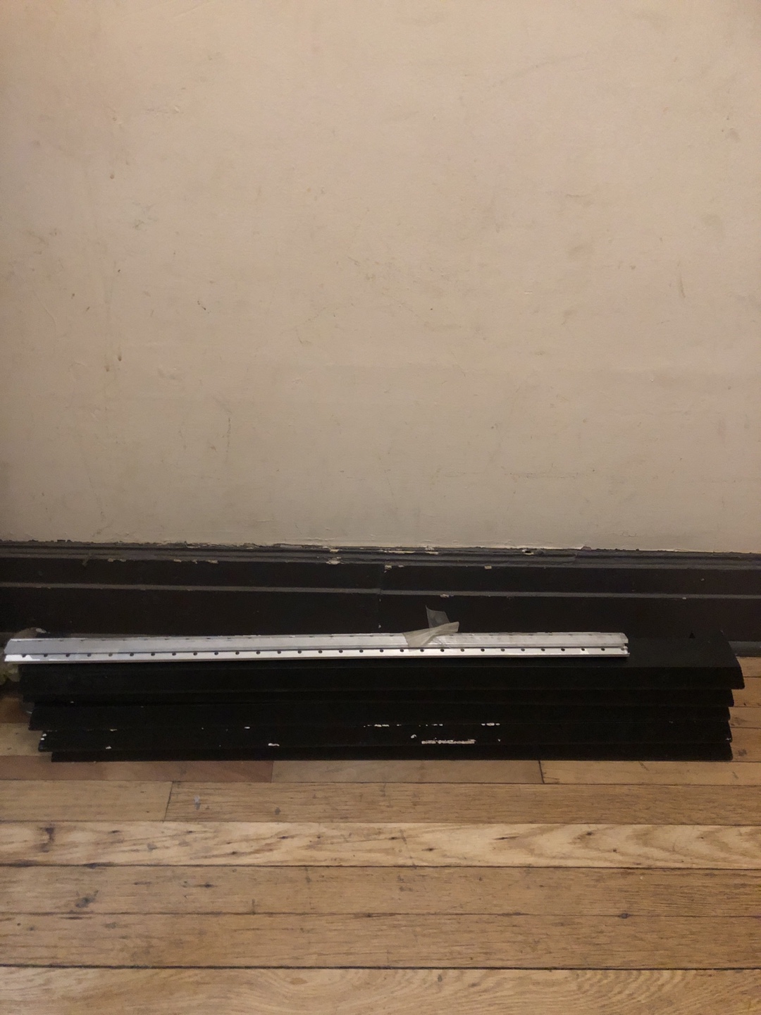 5 black floating shelves