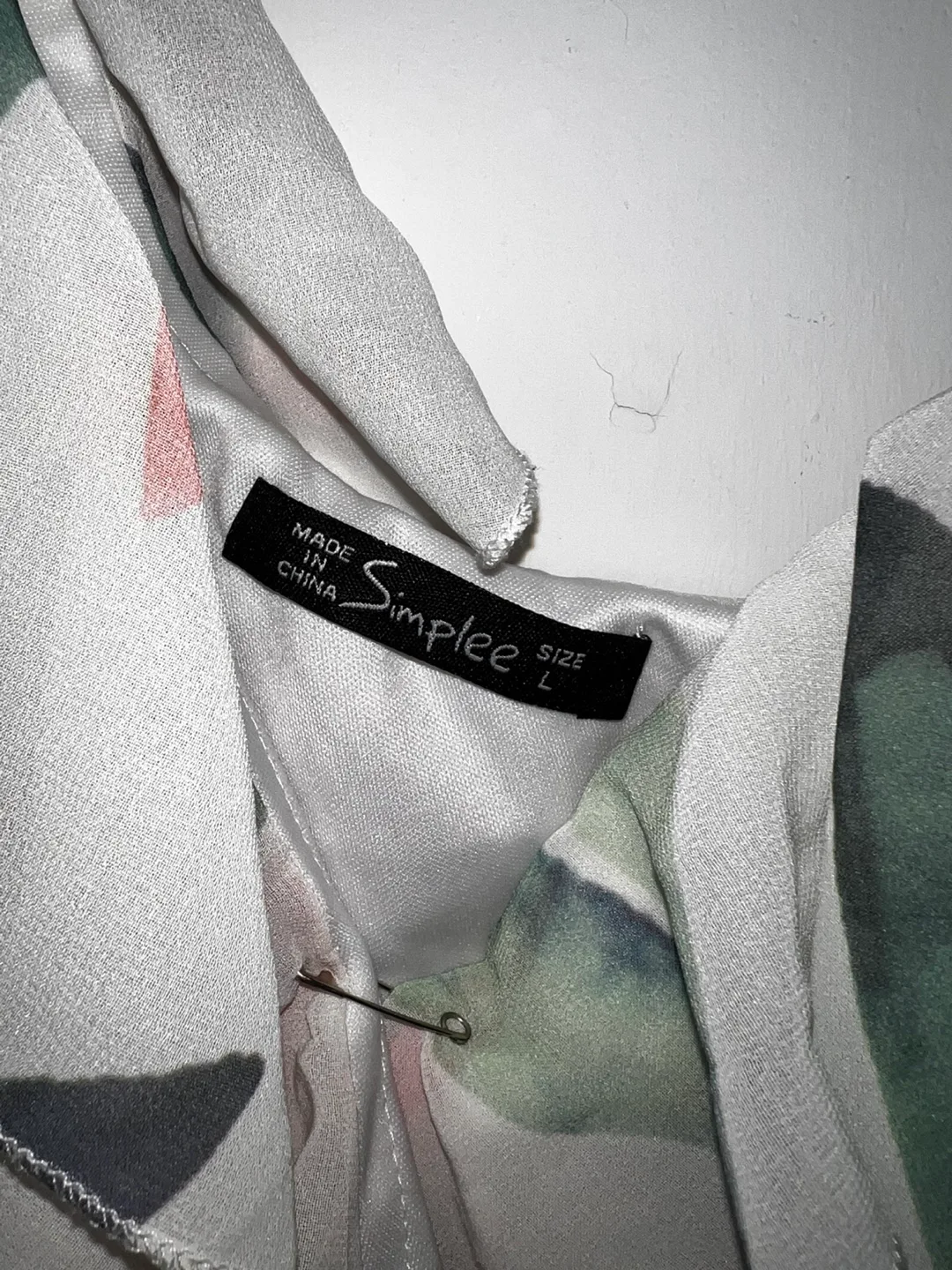 Simplee Size L Floral Print Mini Dress image indicator(2)