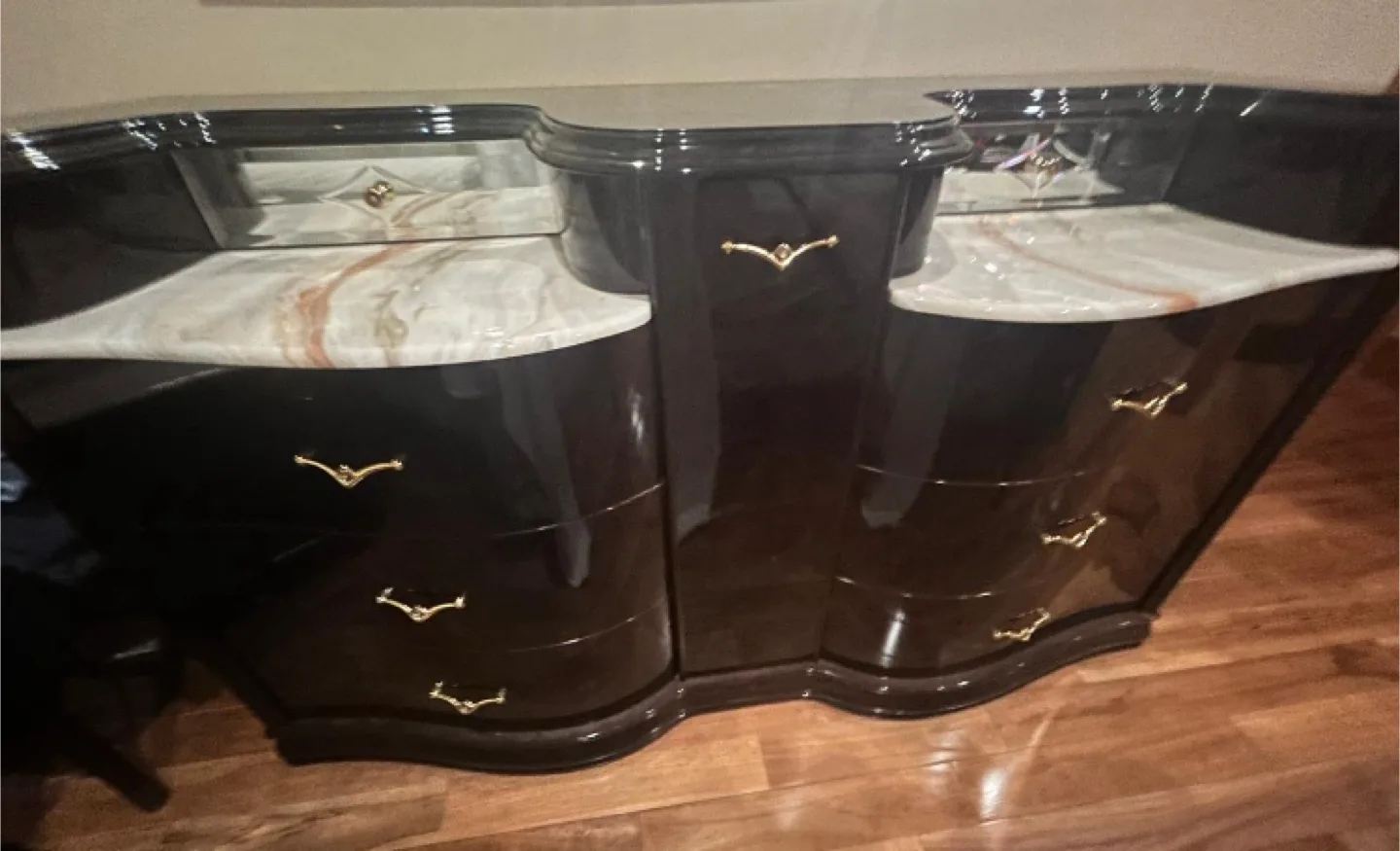 Elegant Italian Dark Wood Bedroom Set image indicator(4)