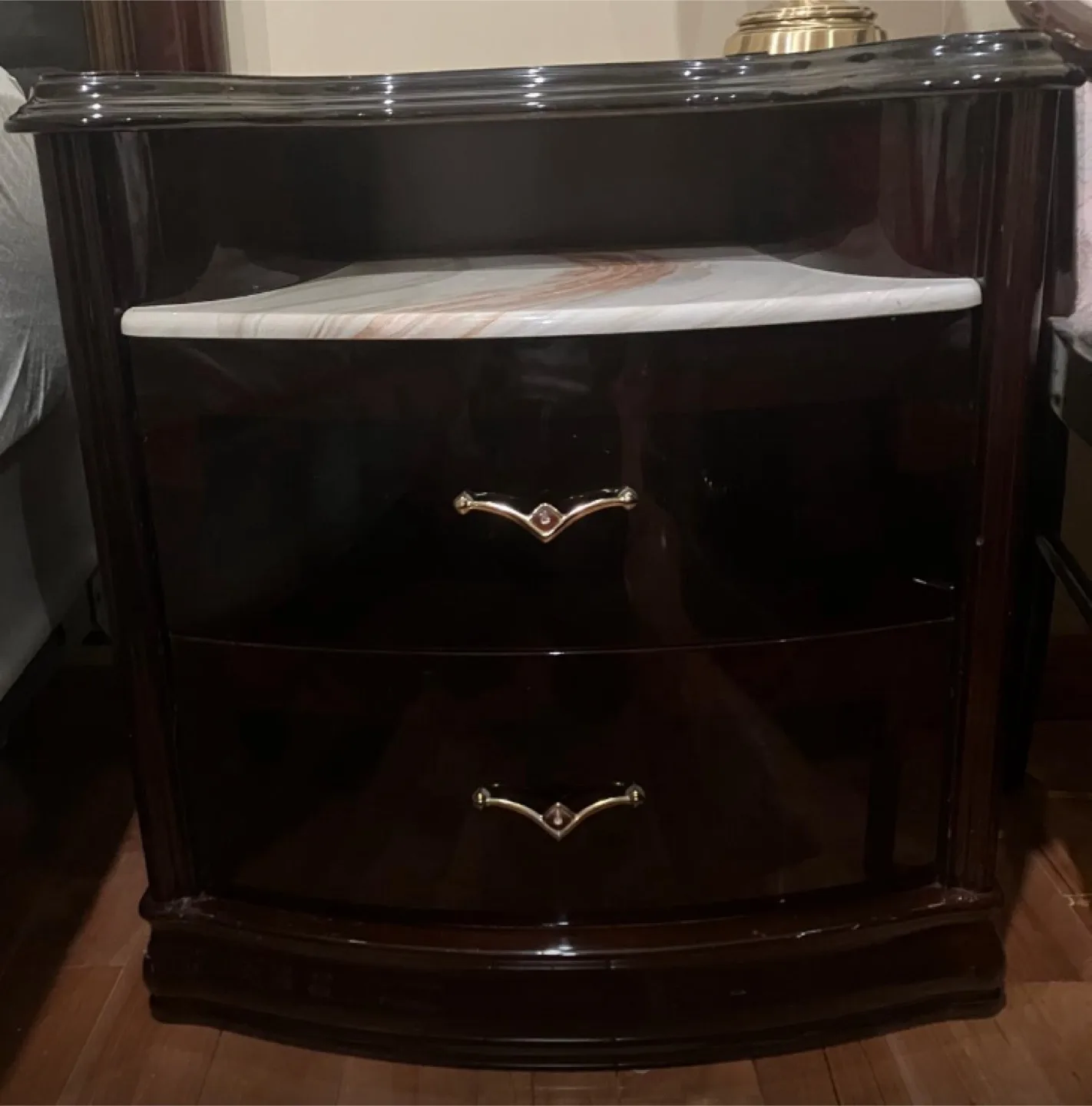 Elegant Italian Dark Wood Bedroom Set image indicator(6)