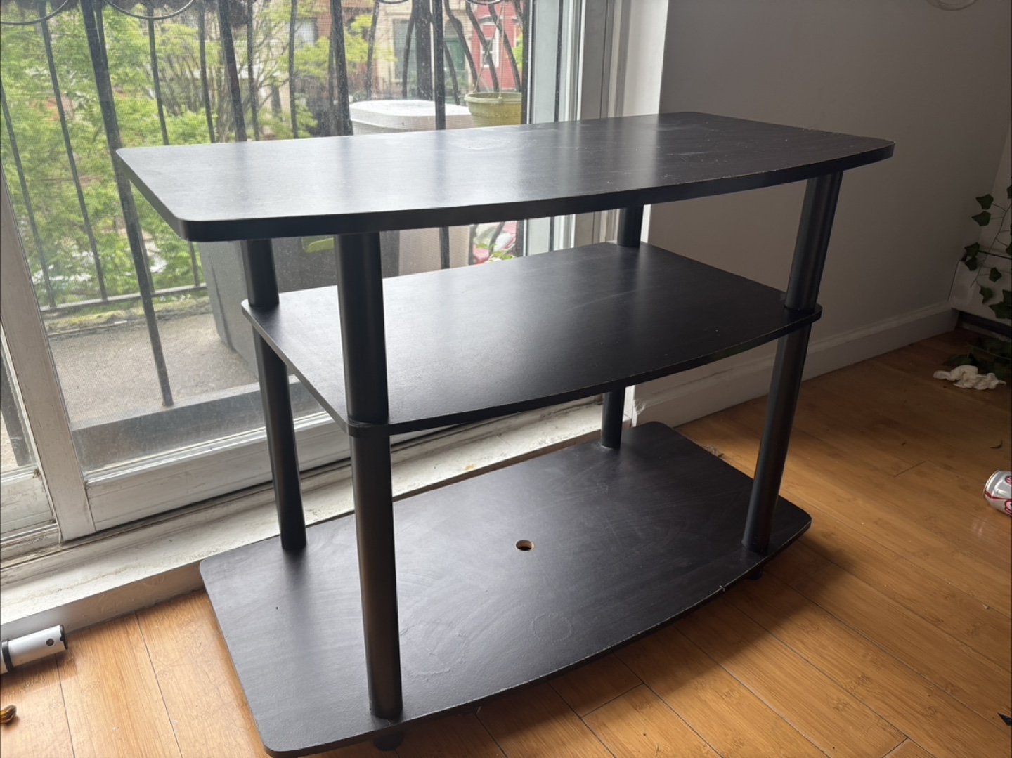 Black 3-Tier TV Stand - photo 2