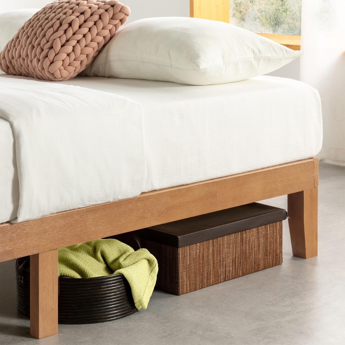New Queen Mellow Wood Platform Bed Frame - photo 3