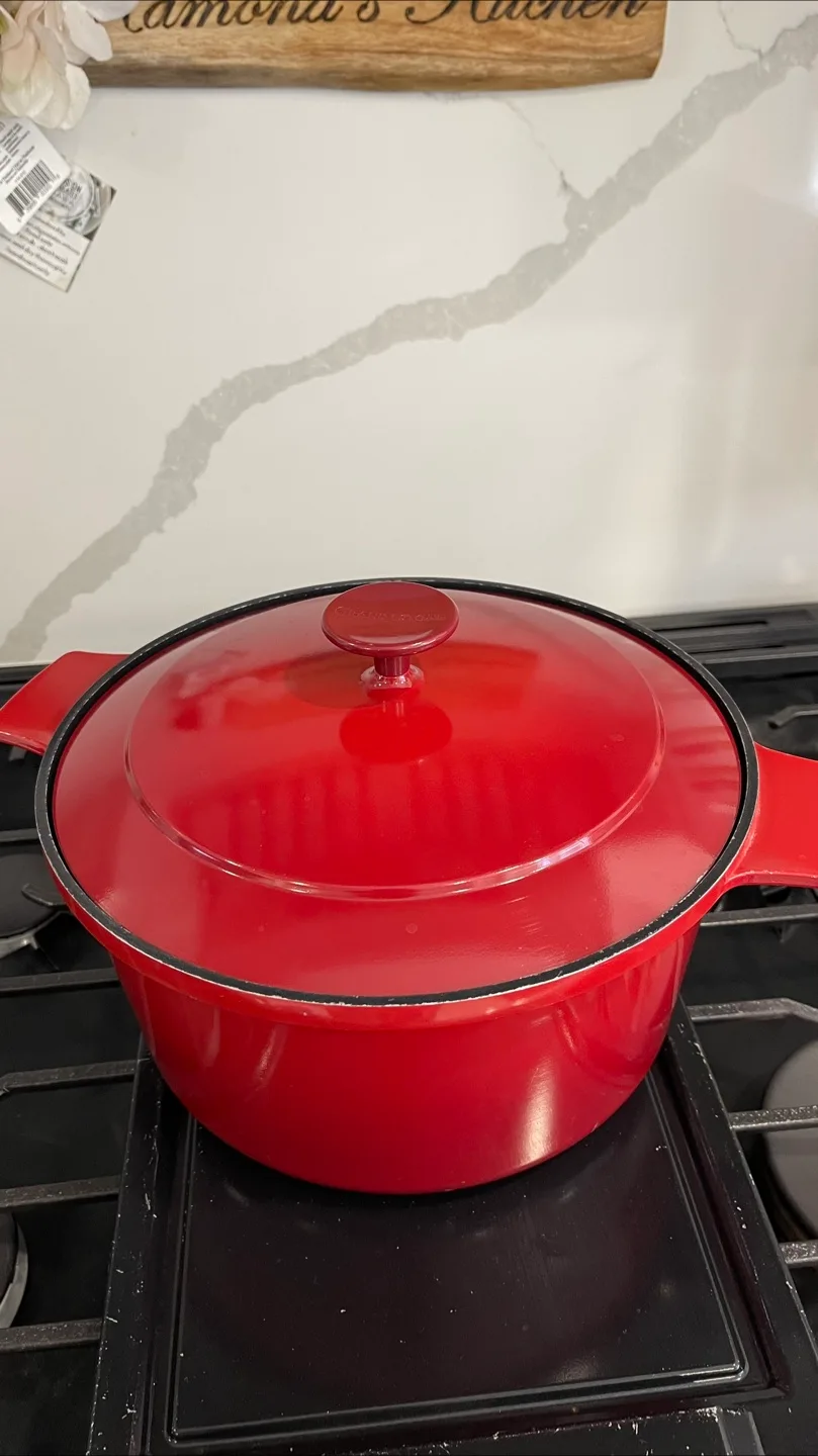GraniteStone 5 qt Red Dutch Oven thumbnail