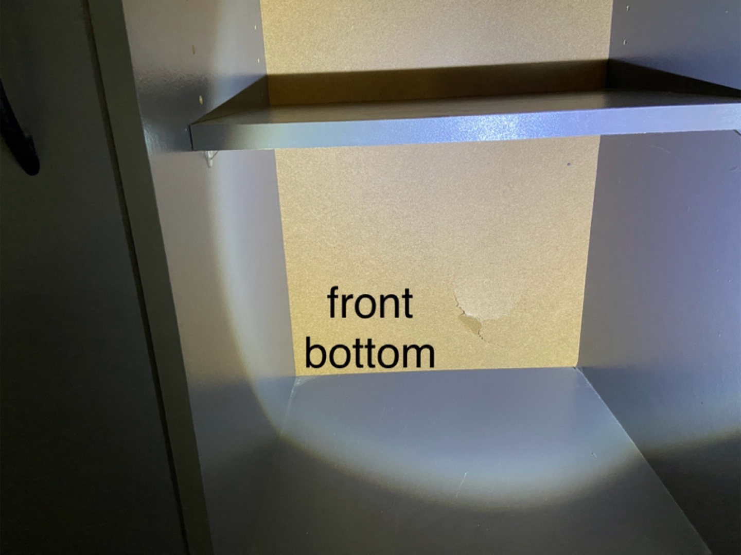 Grey and Beige Storage Cabinet with Shelves and Drawer - photo 5