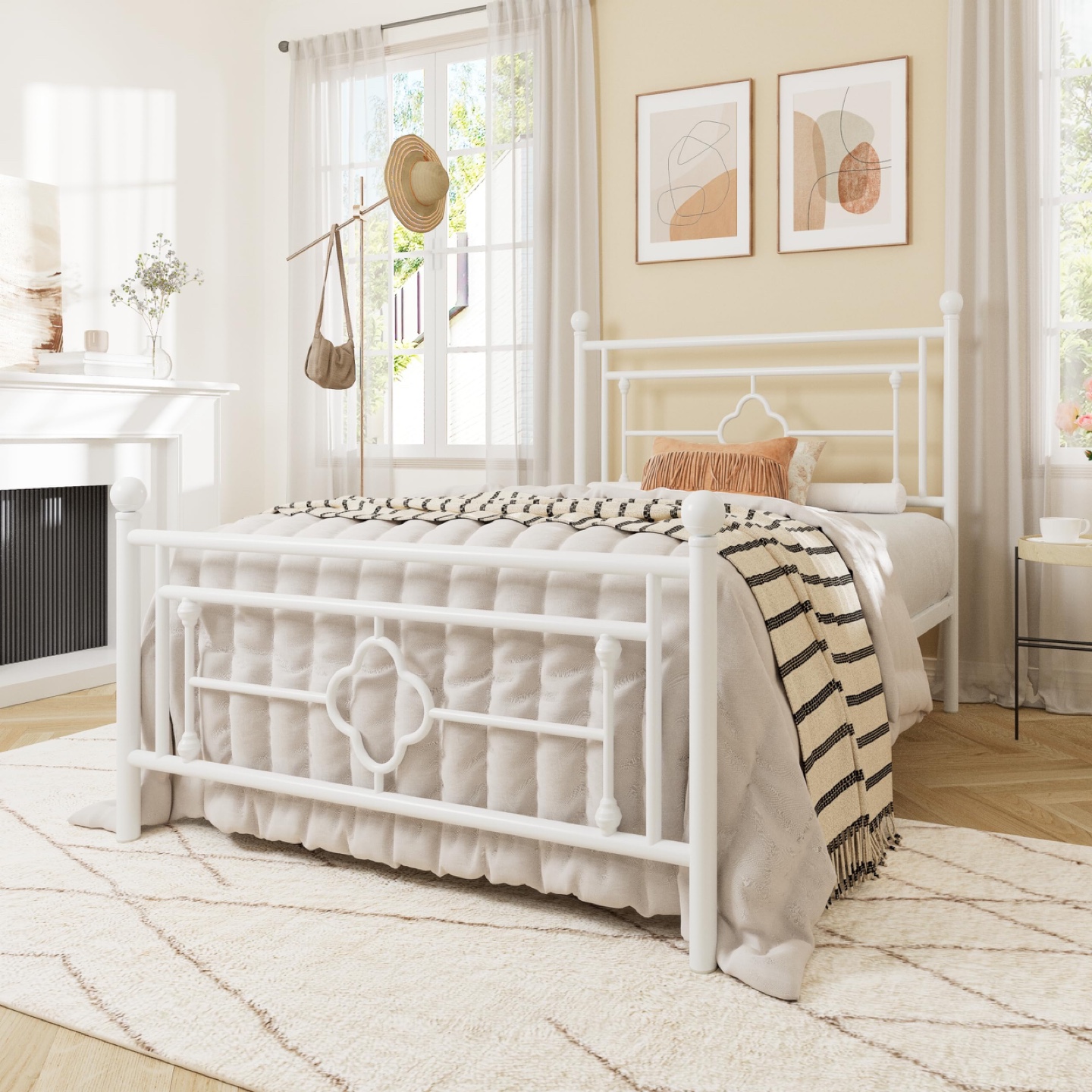New Twin Metal Platform with Victorian Vintage Headboard - photo 3