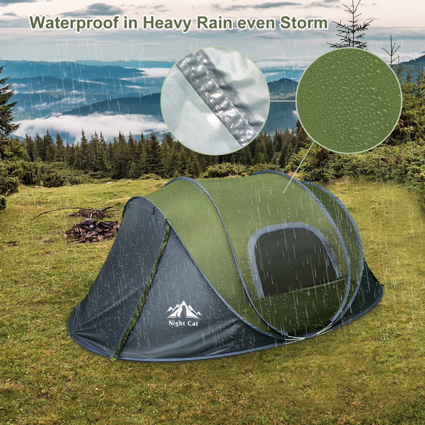 New Night Cat Upgraded Pop up Tent 2-4 Persons - photo 4