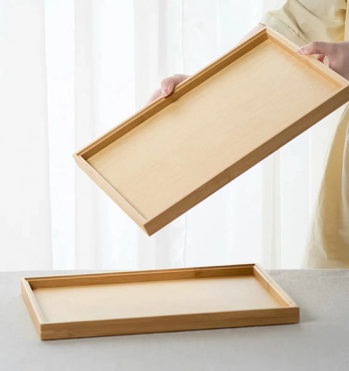 🔥Bamboo Multifunctional Rectangular Tray thumbnail