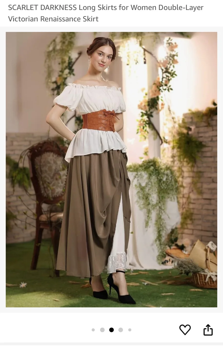 SCARLET DARKNESS Victorian Renaissance Skirt image indicator(5)