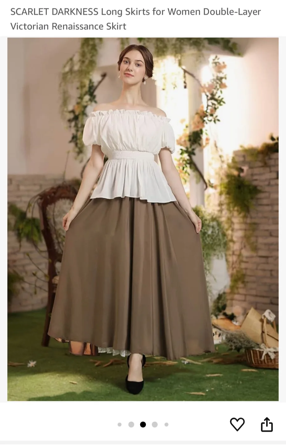 SCARLET DARKNESS Victorian Renaissance Skirt image indicator(6)