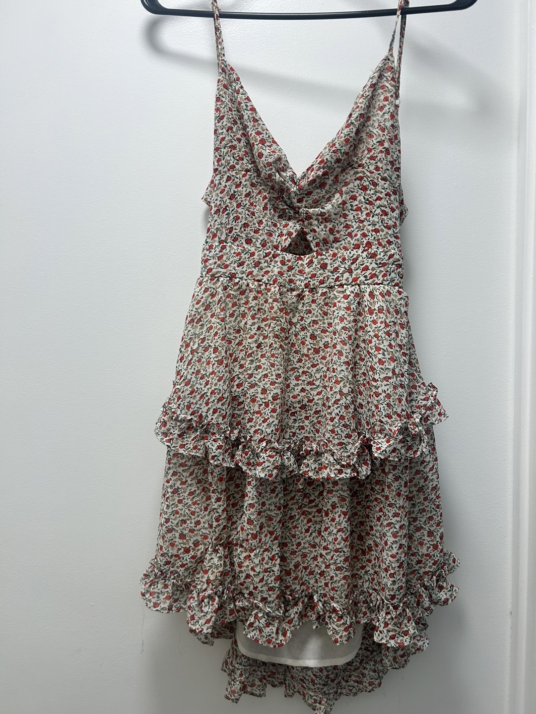 SHEIN floral tiered mini dress