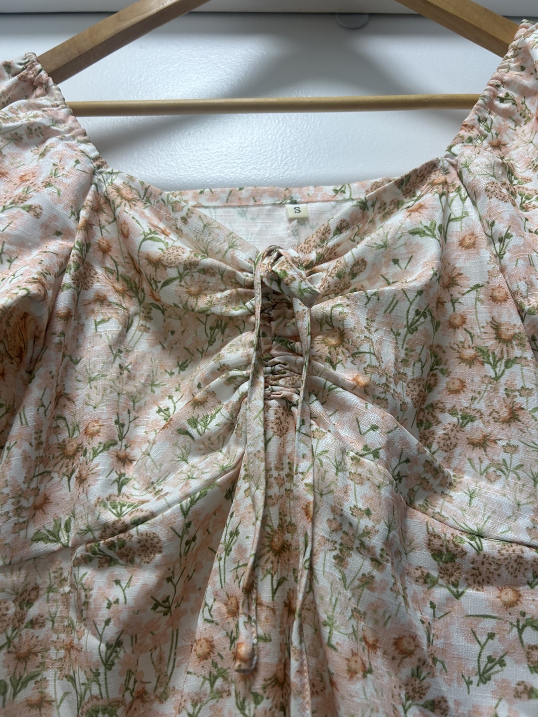 Shein Floral Puff Sleeve Mini Dress 🧡 - photo 2