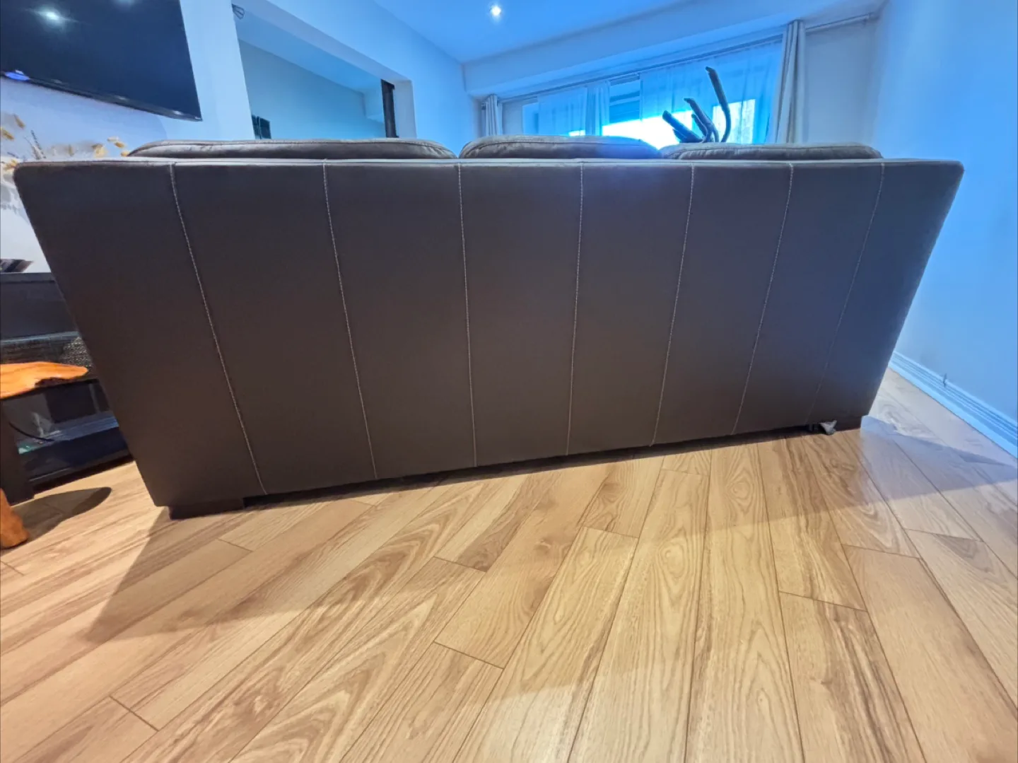 FREE - Brown Leather Sofa image indicator(4)