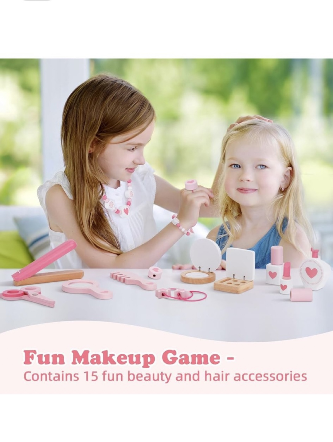 Kids' Pink Vanity Set with Accessories - Real Wood - photo 3