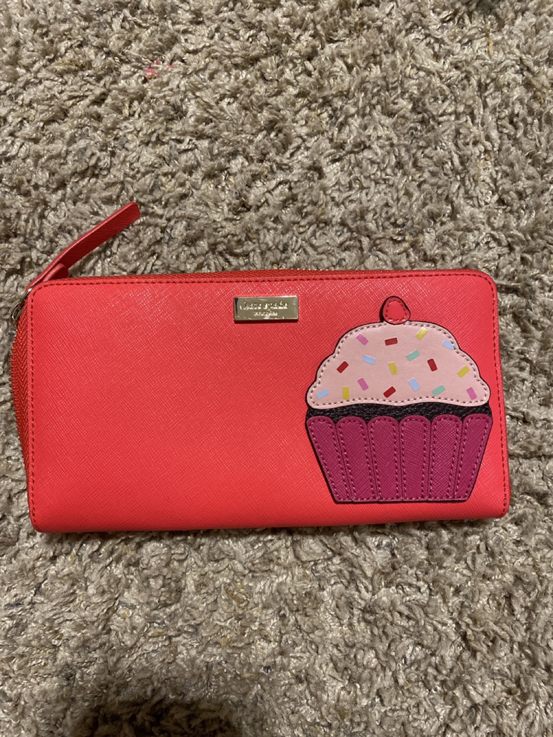 Kate Spade New York Red Cupcake Zip-Around Wallet