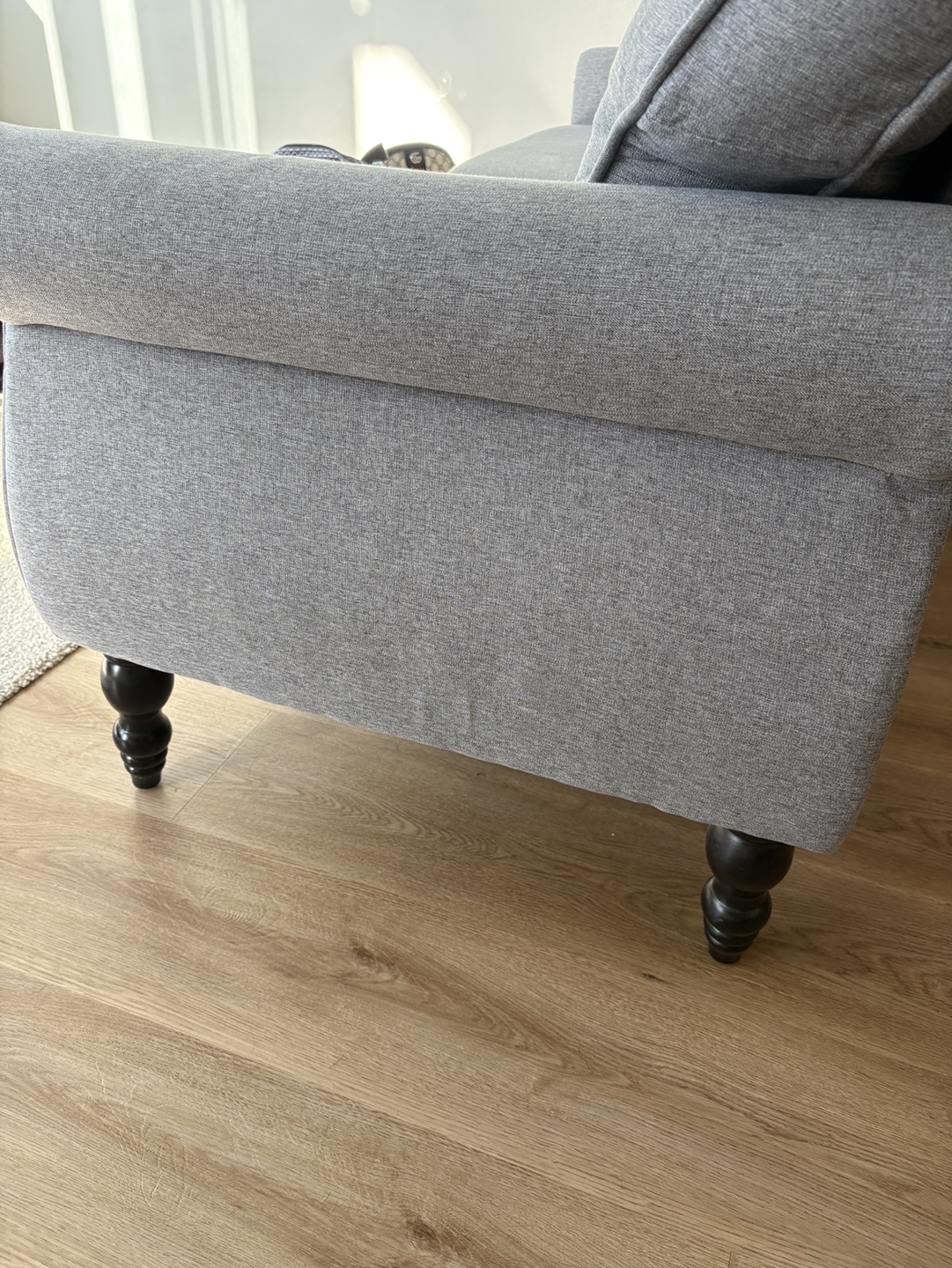 Grey Fabric 2 seater sofa - photo 4
