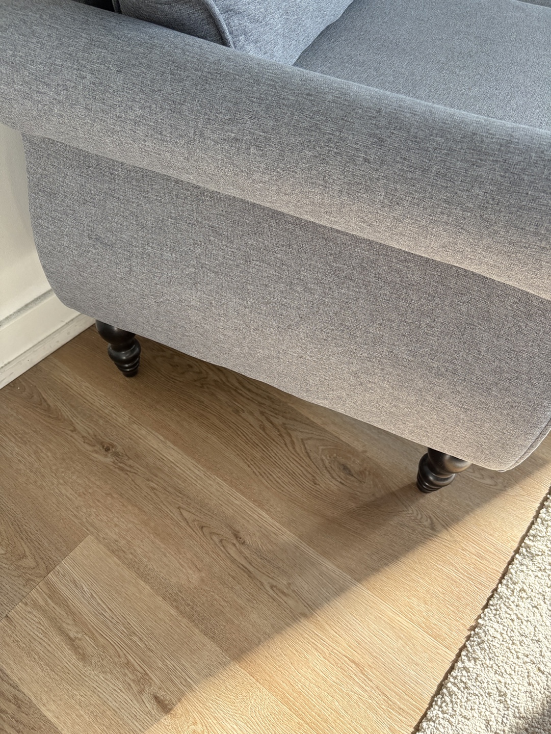 Grey Fabric 2 seater sofa - photo 2