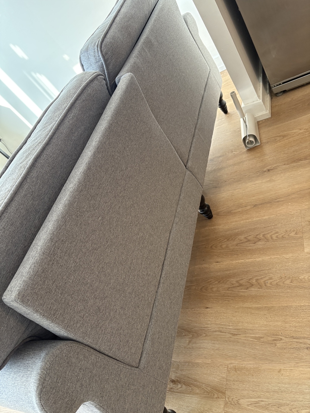 Grey Fabric 2 seater sofa - photo 5