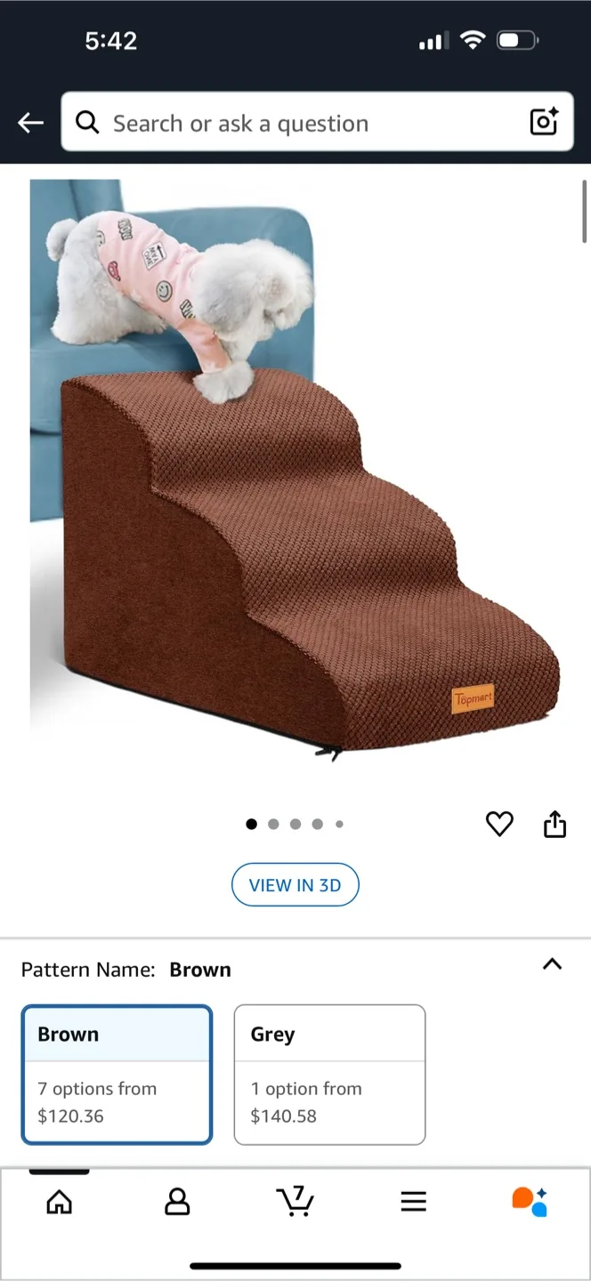 Brand New Chocolate Brown Pet Stairs New Out of the Box Pick thumbnail