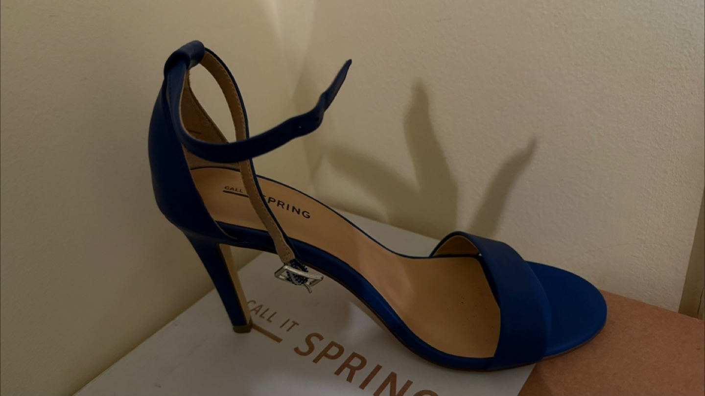 Blue Ankle Strap Heels