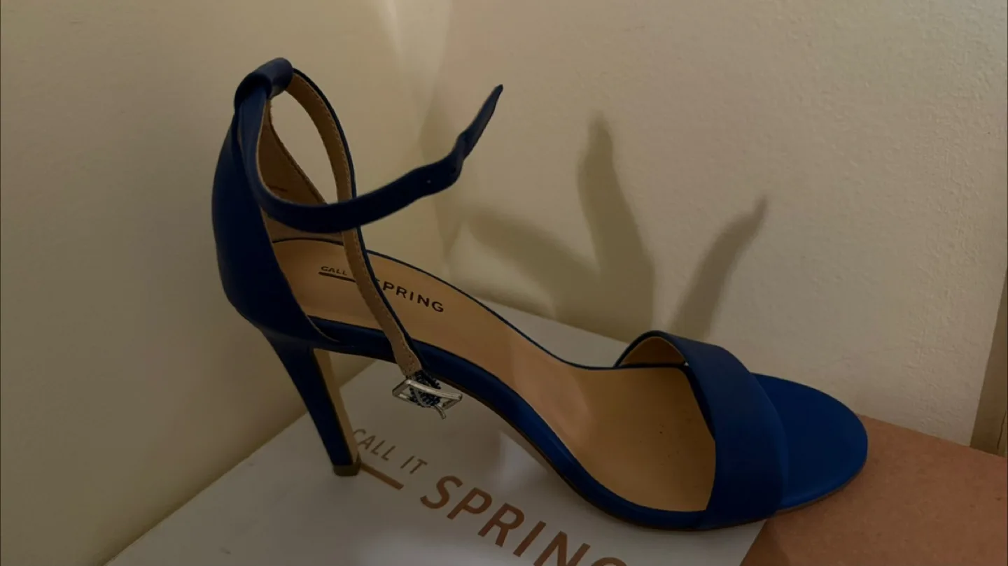 Blue Ankle Strap Heels thumbnail