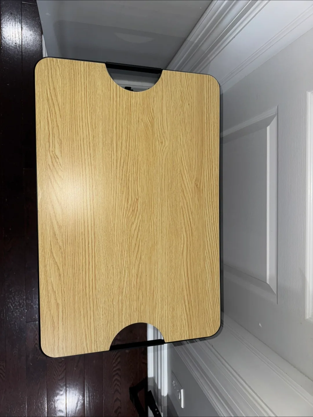 Black Rolling Kitchen Cart with Wooden Top image indicator(4)