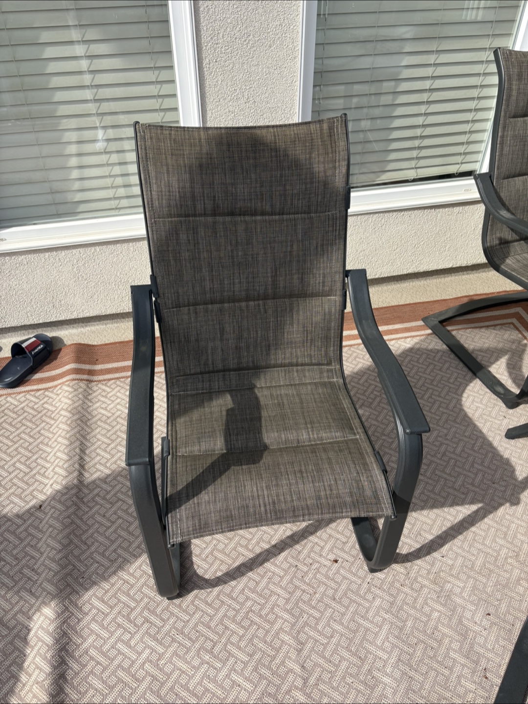 7-Piece C-Spring Padded Sling Patio Dining Set - photo 4