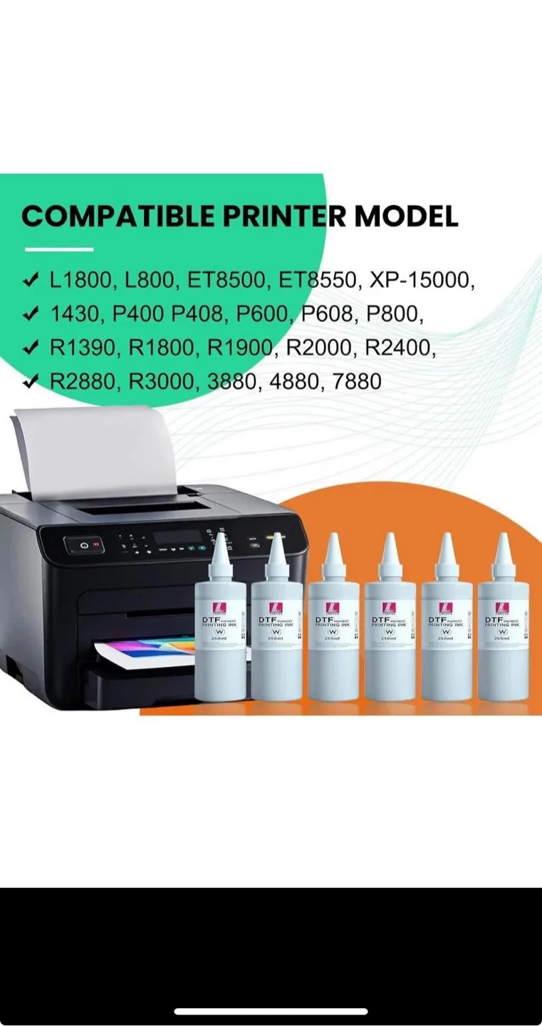 6×250ML White DTF Ink Refill thumbnail