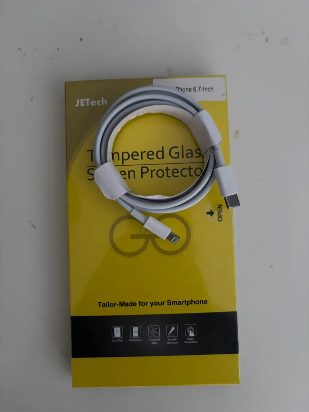For 14 pro Max screen protector with cable thumbnail