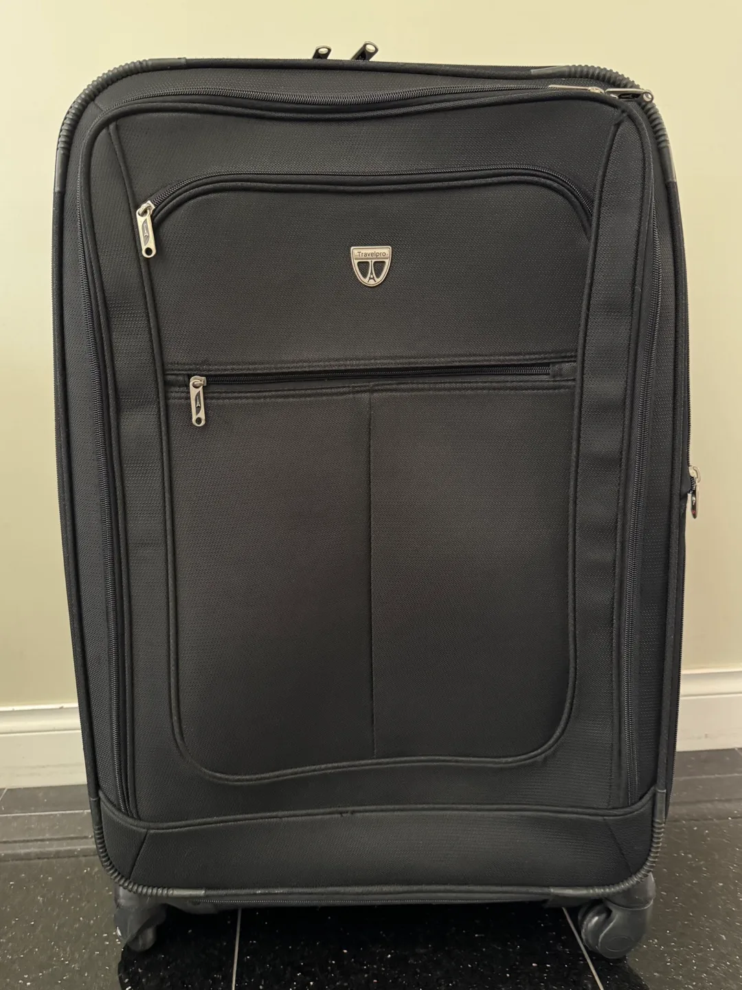 Travelpro Black Large Fabric Suitcase - 17” x 27.5” thumbnail