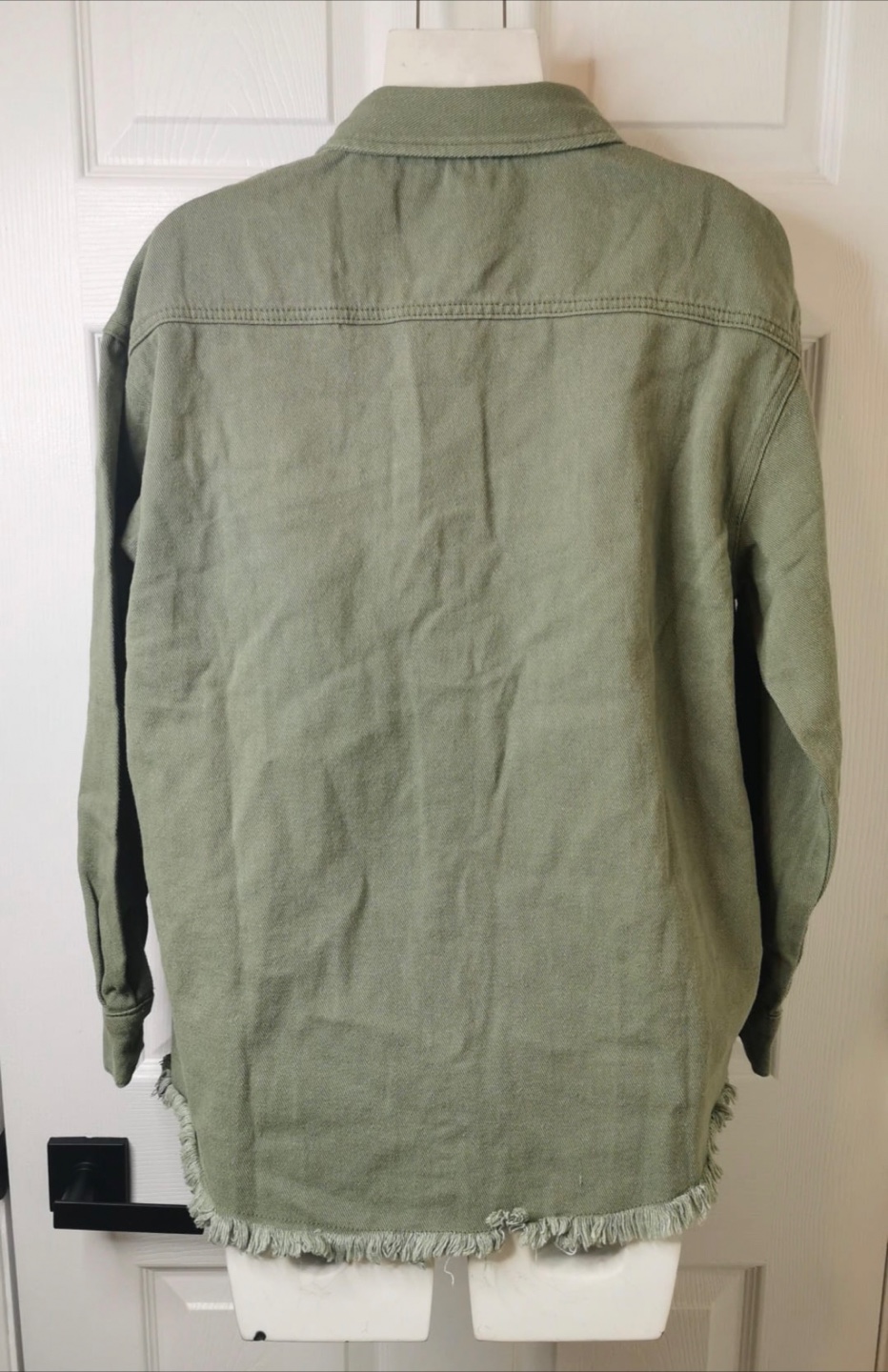 NEW! Dokotoo Oversized Olive Green Denim Shirt Jacket - photo 5