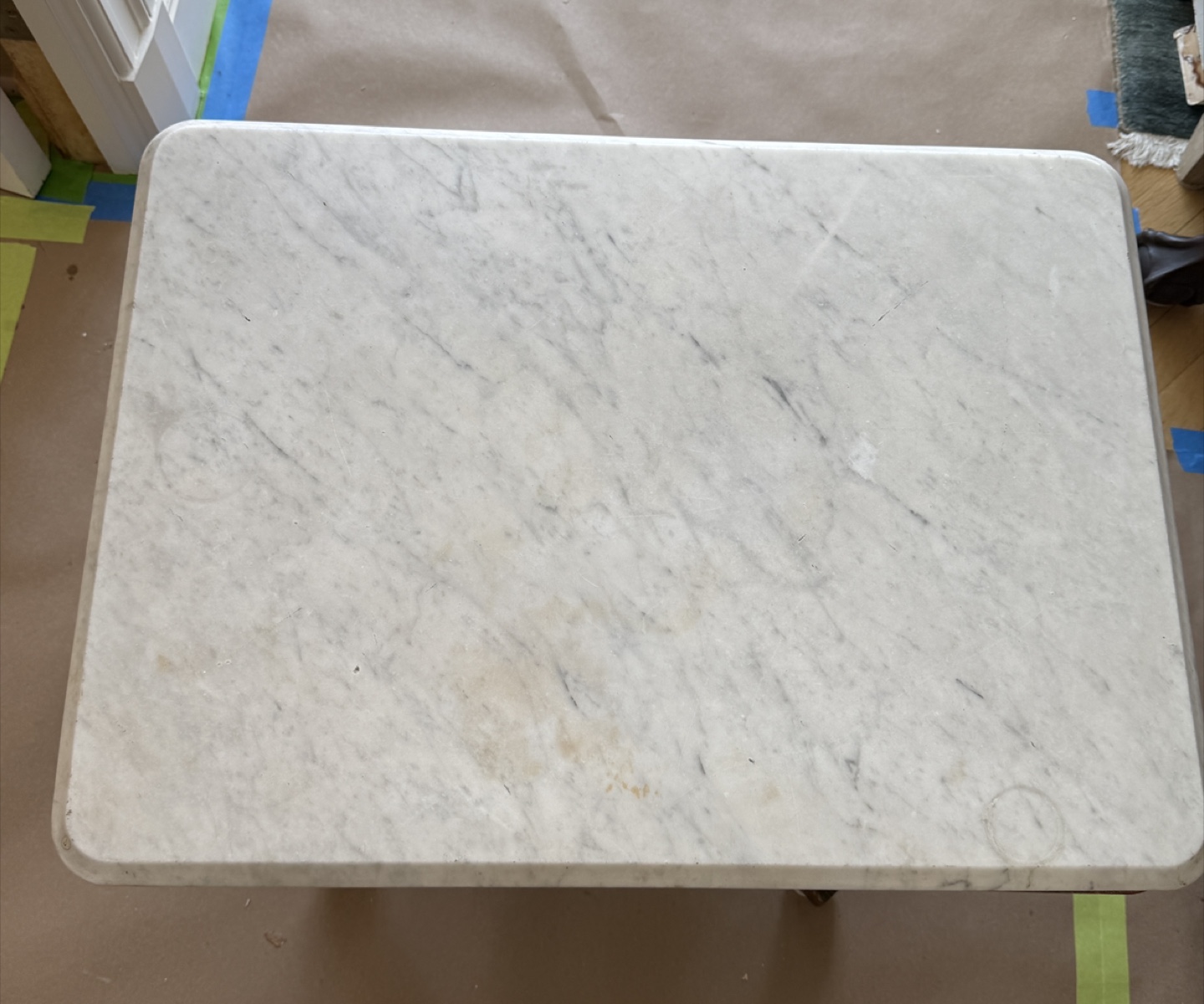 Antique Marble Top Side Table