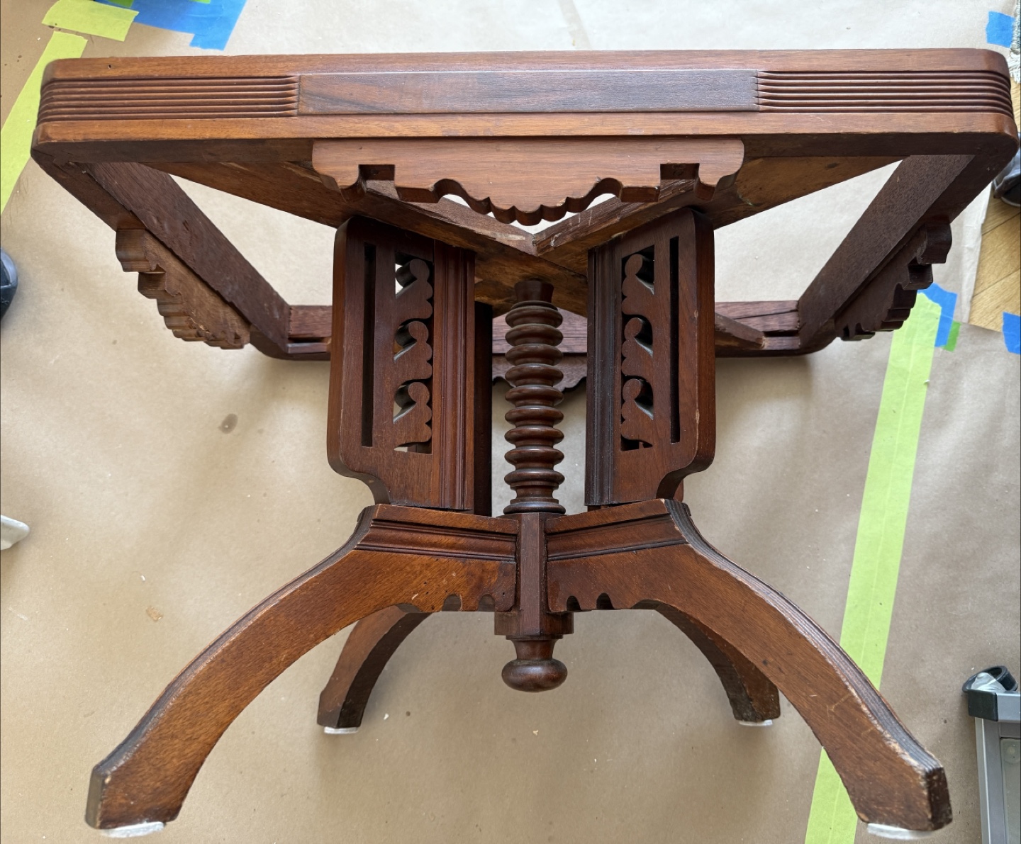 Antique Marble Top Side Table - photo 3