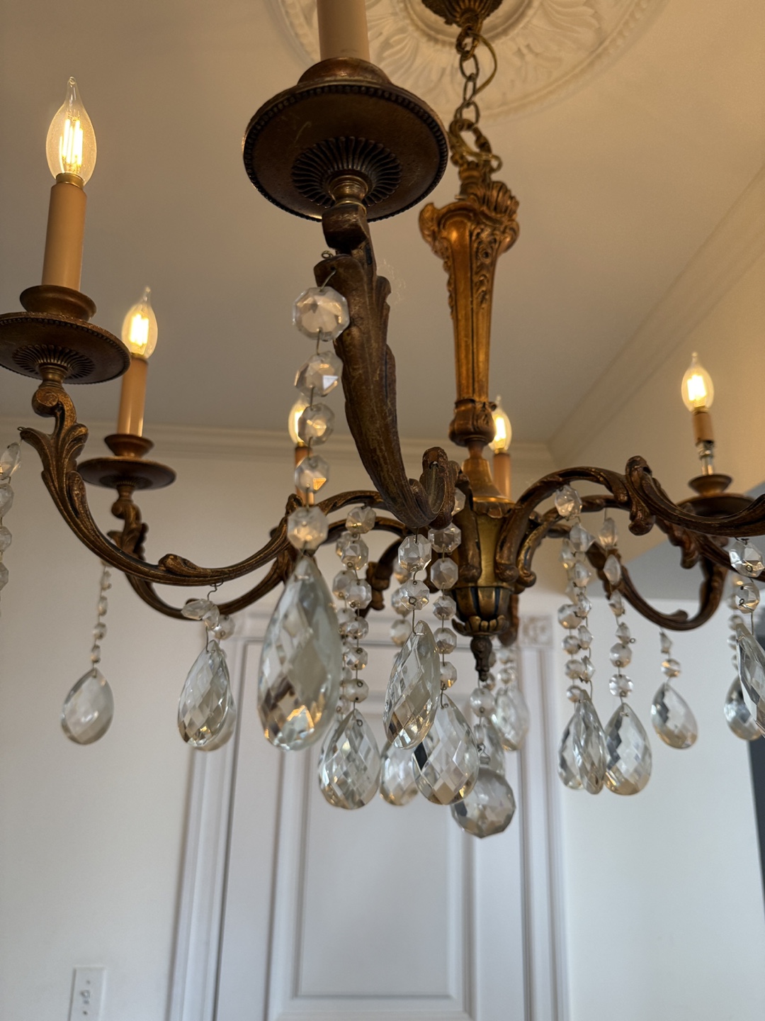 Antique 8-Light Crystal Chandelier - photo 2