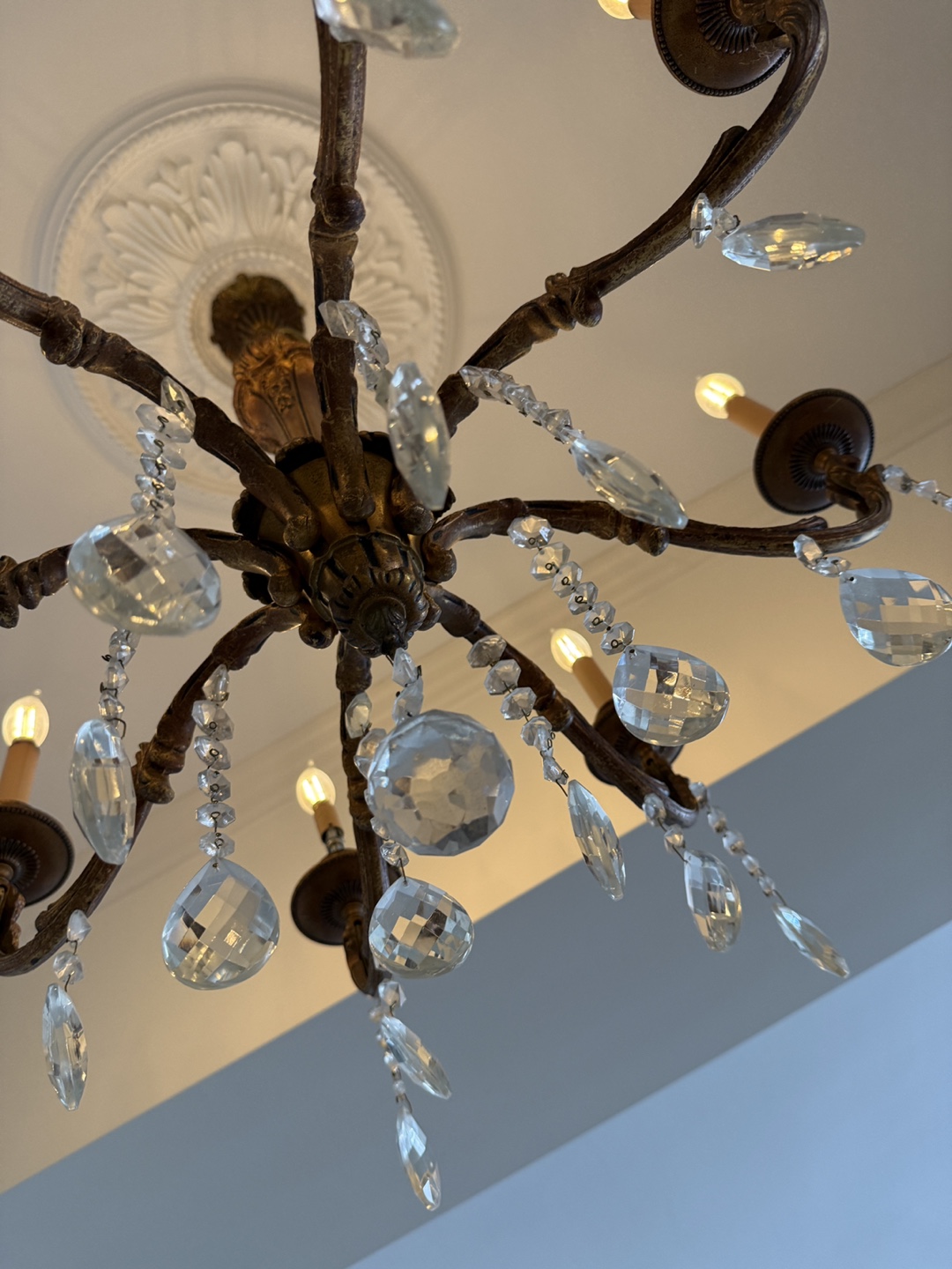 Antique 8-Light Crystal Chandelier - photo 3