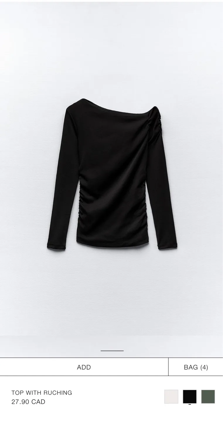 ZARA - TOP WITH RUCHING- BRAND NEW image indicator(3)