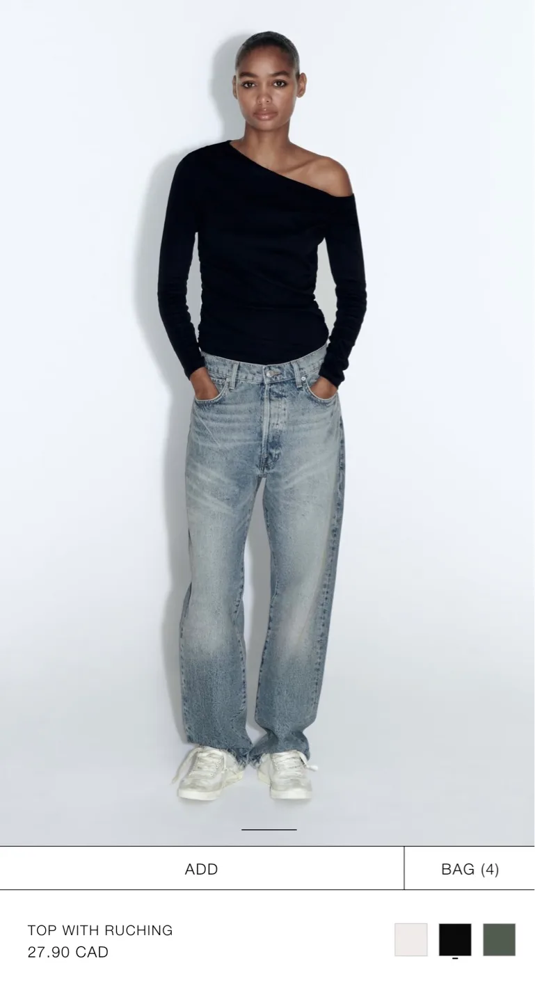 ZARA - TOP WITH RUCHING- BRAND NEW image indicator(4)