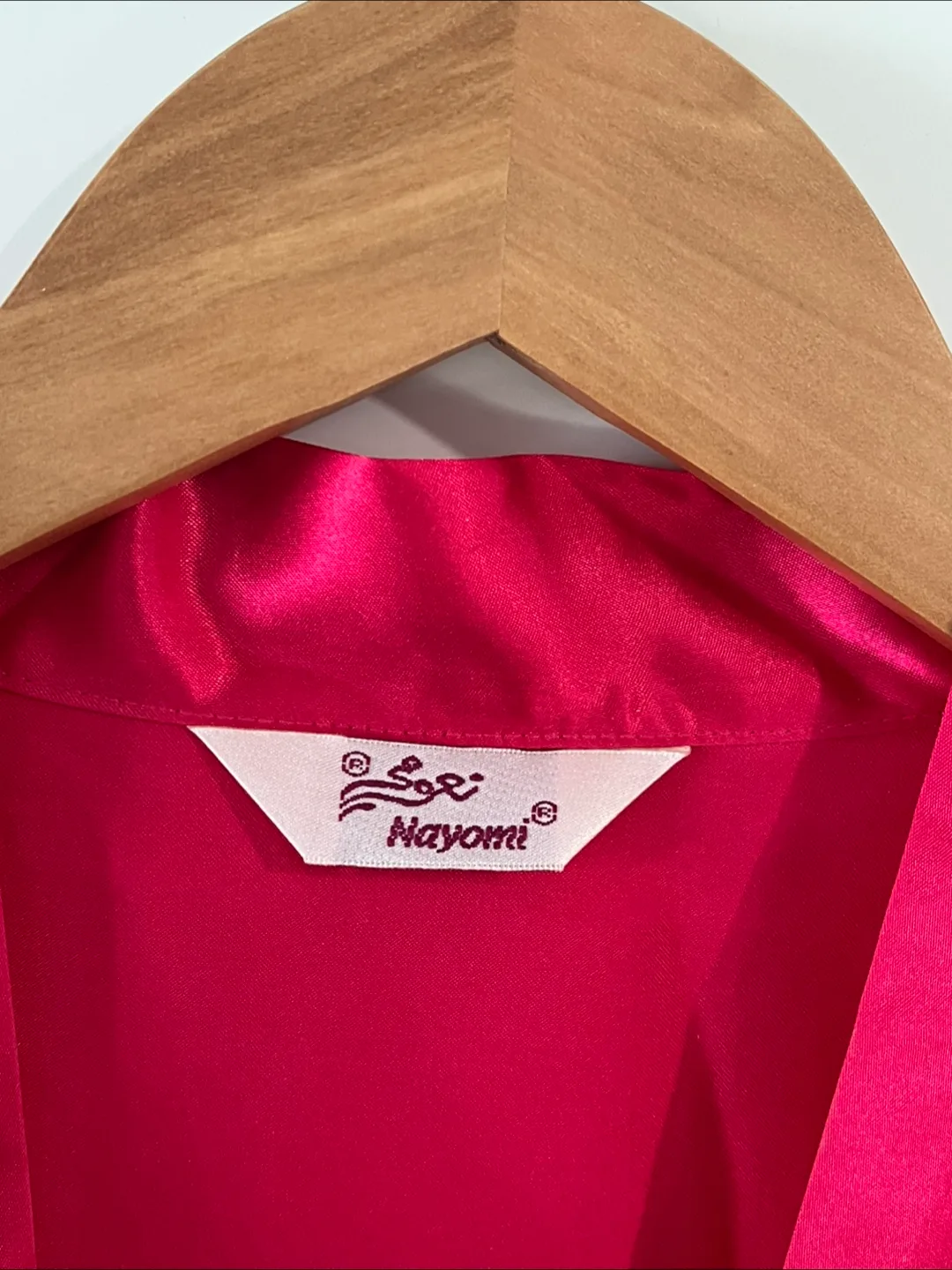 Nayomi Pink Satin Robe image indicator(4)