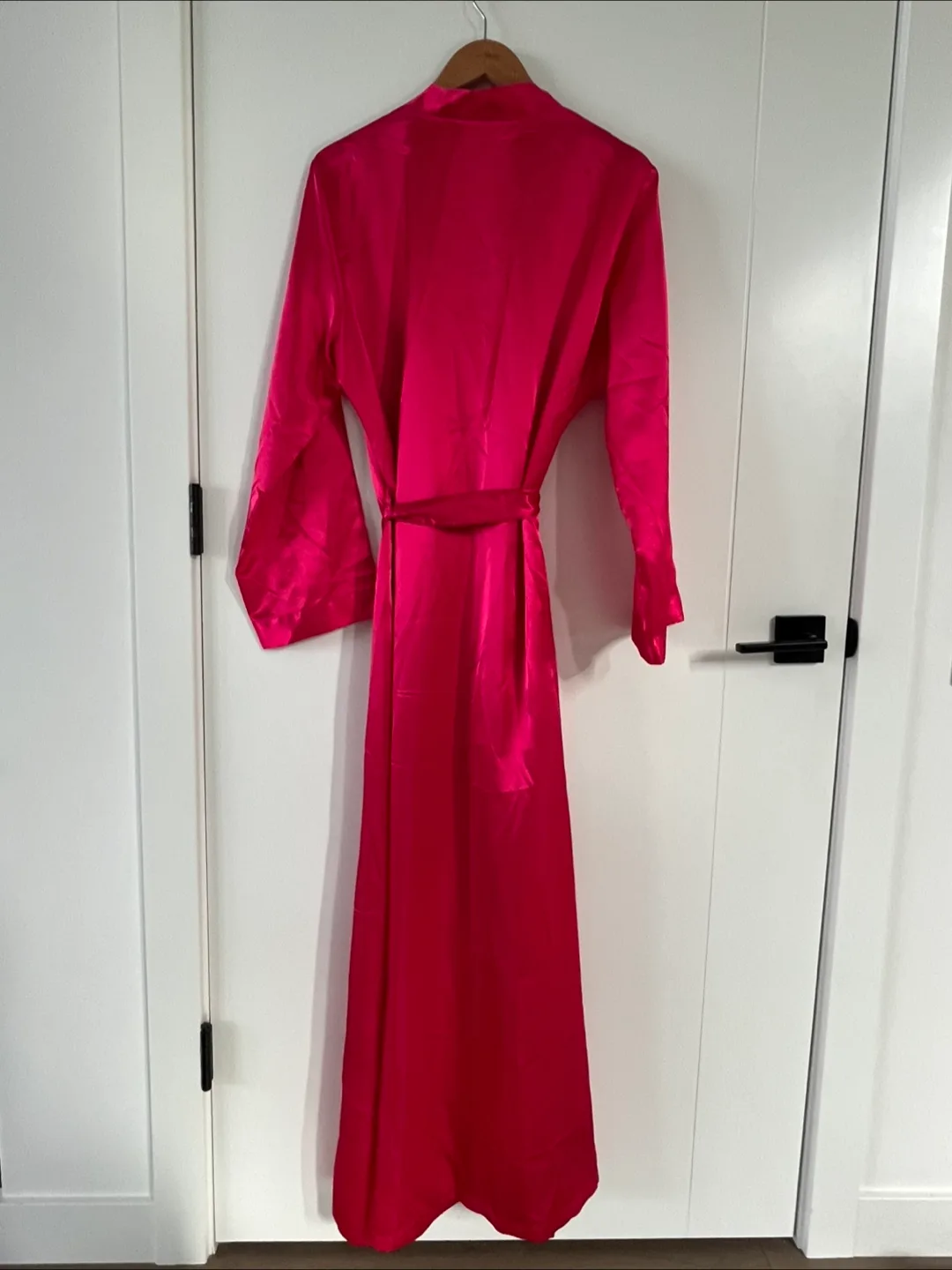 Nayomi Pink Satin Robe image indicator(2)