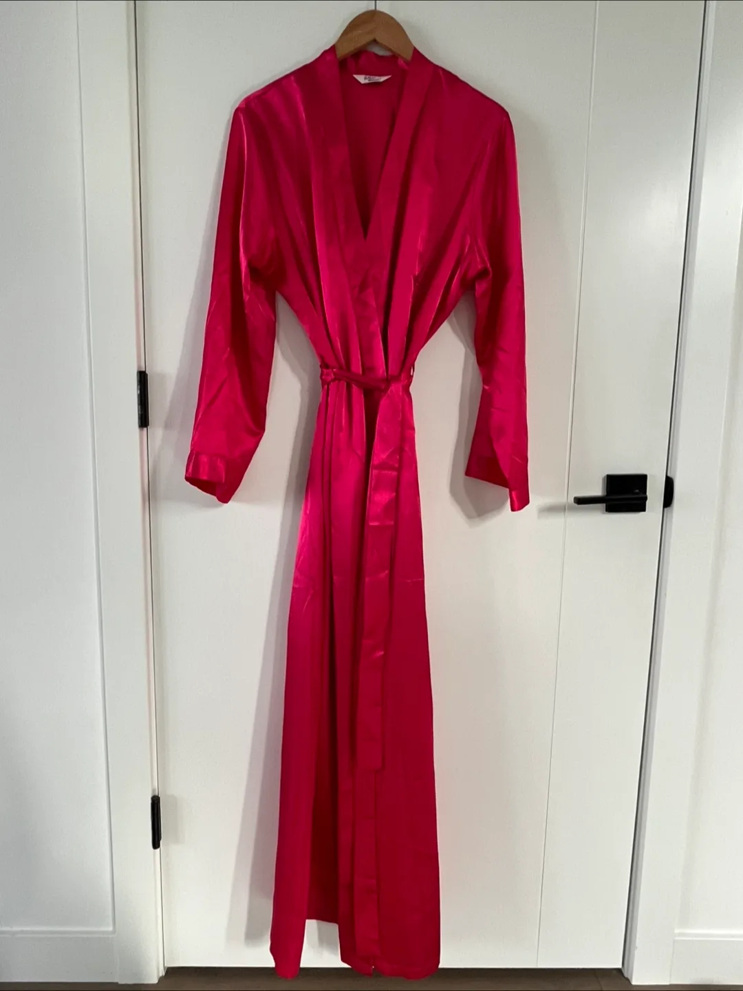 Nayomi Pink Satin Robe thumbnail