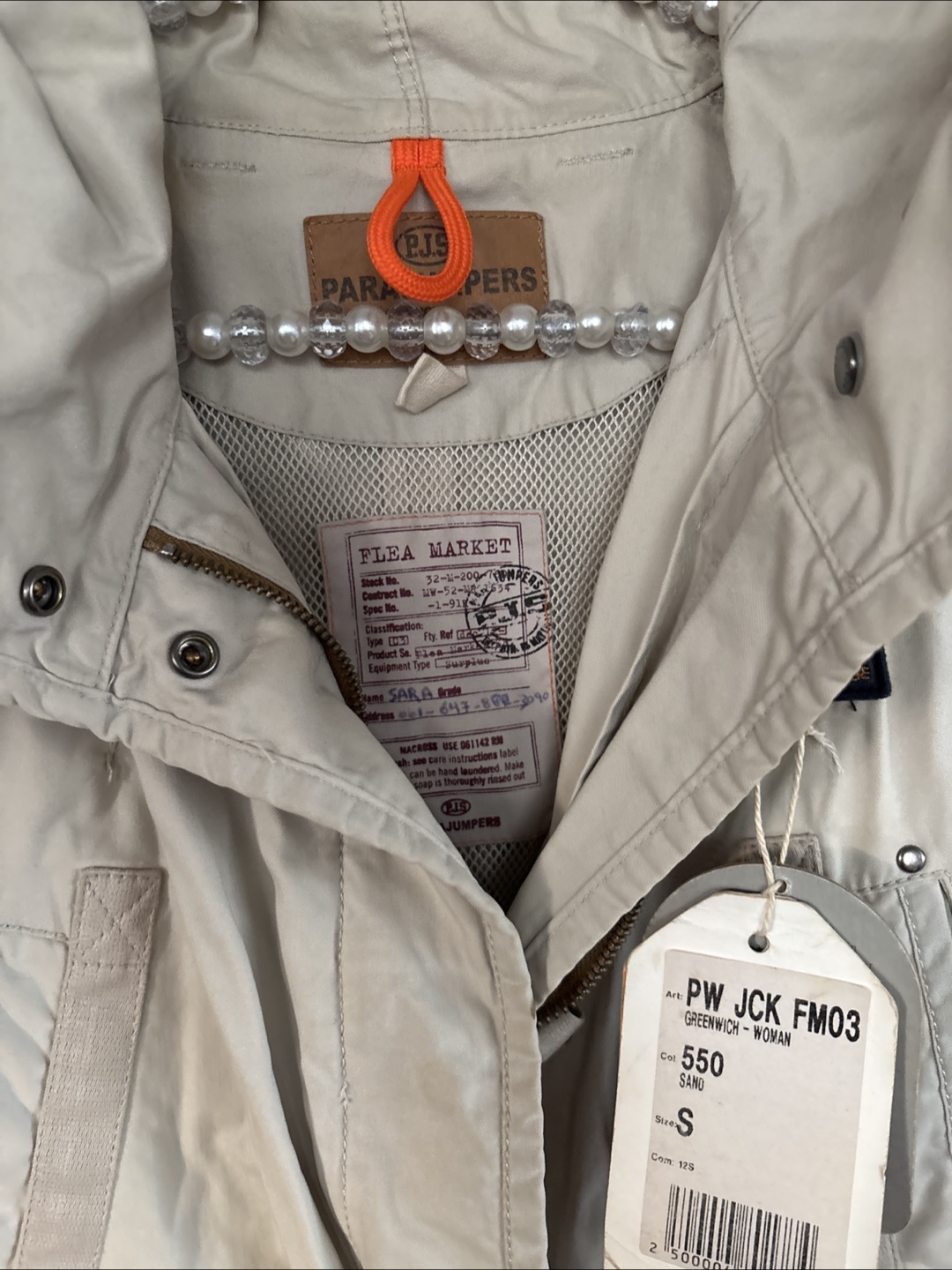 Parajumper Women's Beige Jacket Size Small - photo 3