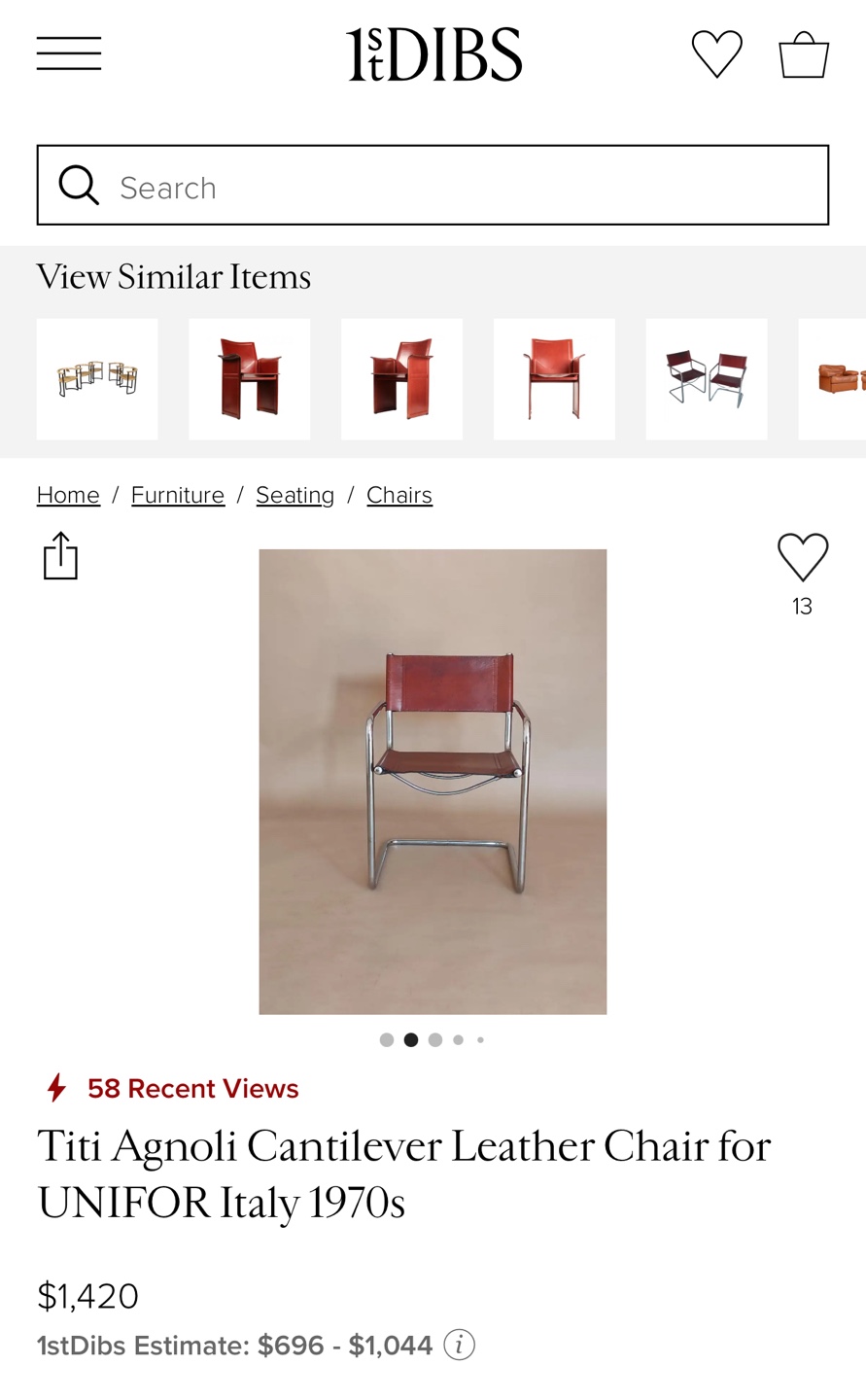 Mid Century Modern Vintage Leather Chair - photo 2