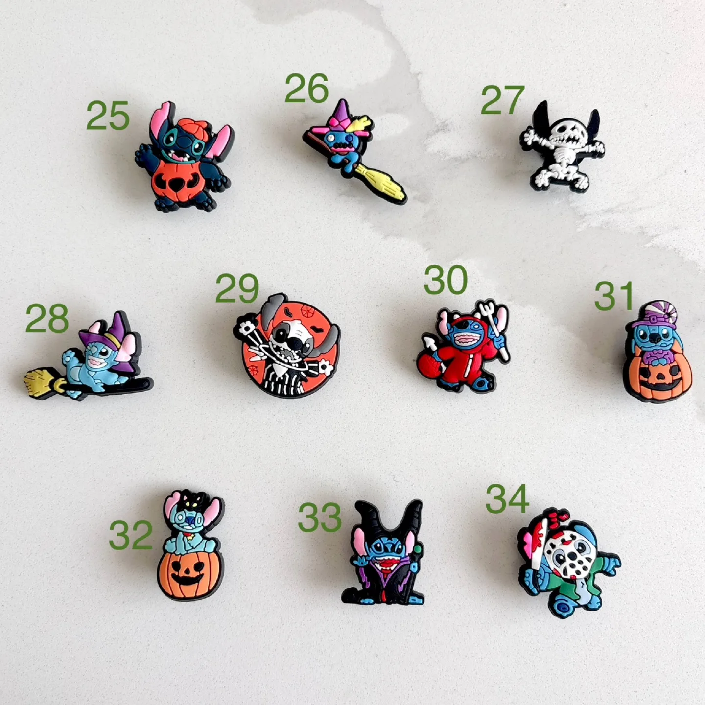 Halloween Stitch crocs jibbitz, new Disney clog charms shoe pins image indicator(2)